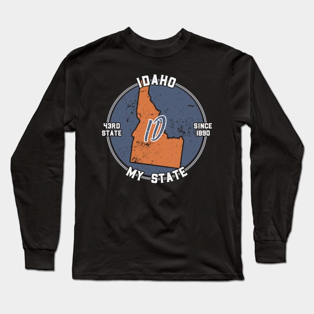 Idaho My State Patriot State Tourist Gift Long Sleeve T-Shirt by atomguy